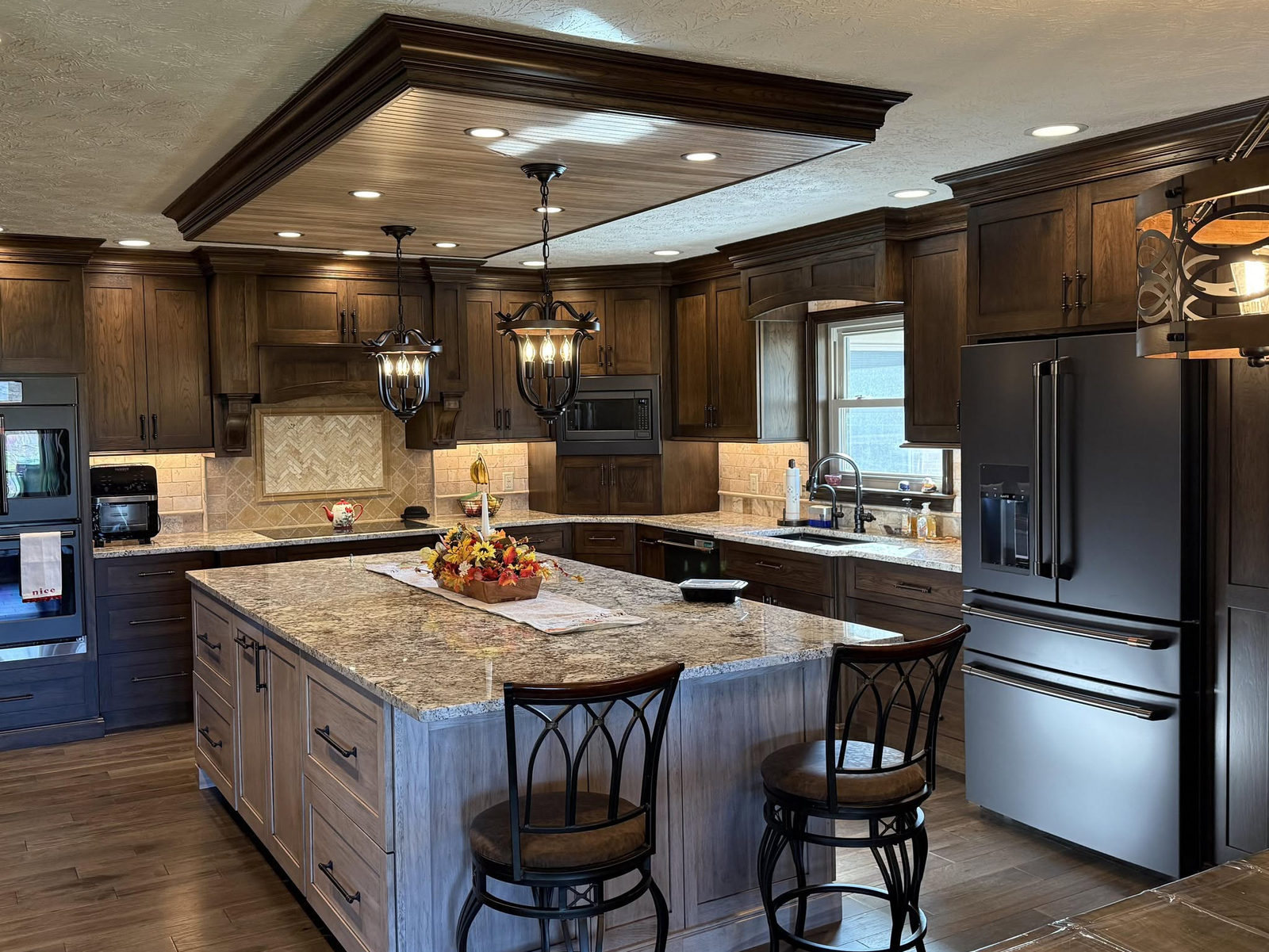 Glick's Construction team working on a local home project